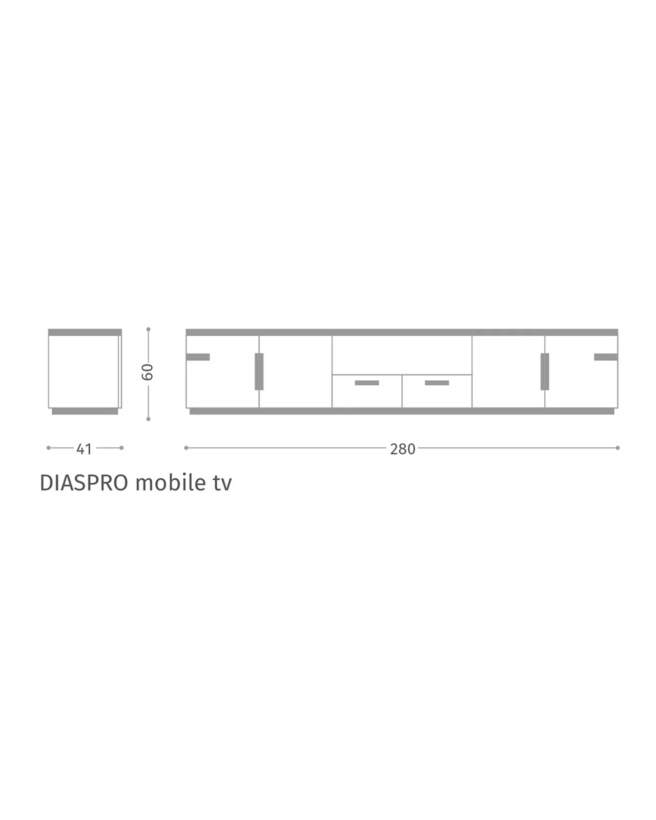 TV komoda Diaspro — Epoque, fotografija 3 od 3
