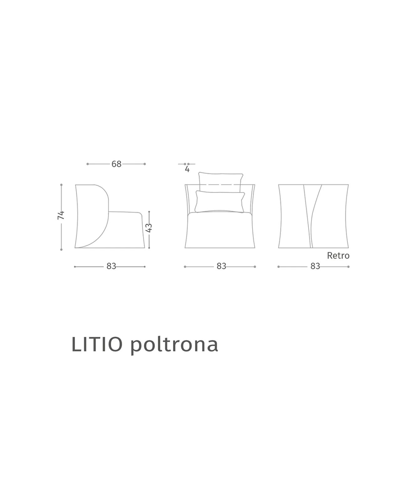 Fotelja Litio — Epoque, fotografija 3 od 3