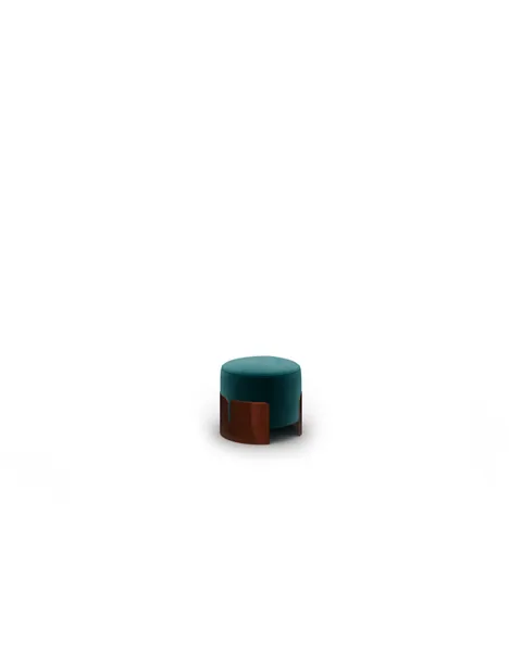 Morganite Pouf by Epoque, Exence Expanse collection, pouf in fabric or leather, studio view, photo 1 of 2