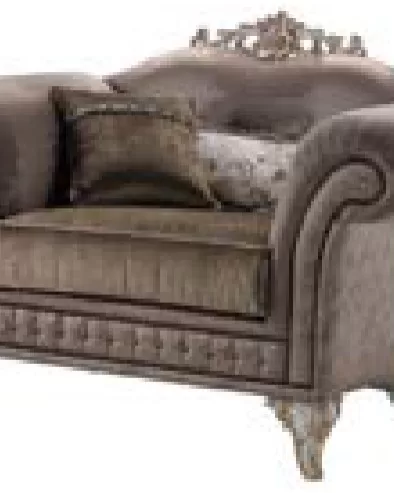 Gran Guardia Loveseat with 2 Cushions, Living Room Furniture, in Solid beech and poplar, Veneto classical Italian style, by Francesco Pasi