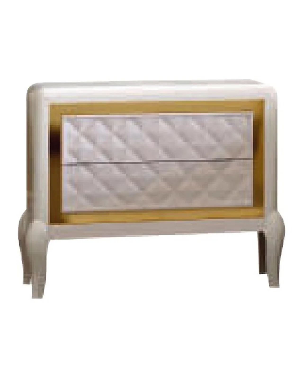 Ocean Chest of Drawers, Hand-quilted rhombus-pattern facade, product photo