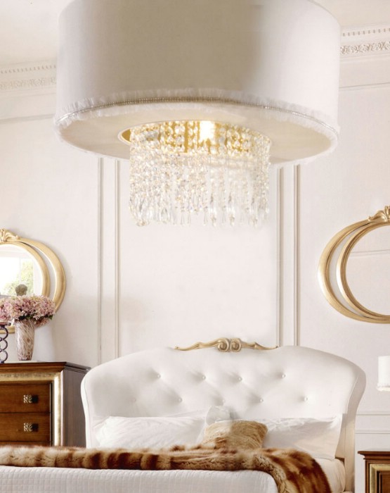 Mobilier de chambre classique de luxe blanc Chloé 10