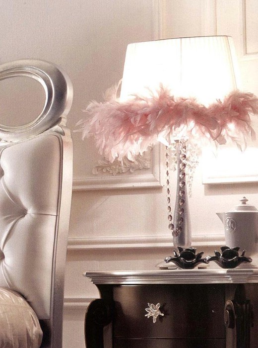 Klasik lüks yatak odası mobilya Charlotte Silver 5