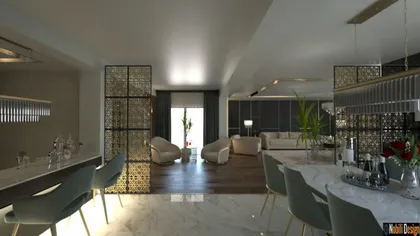 Interior design project for a modern house in Monaco