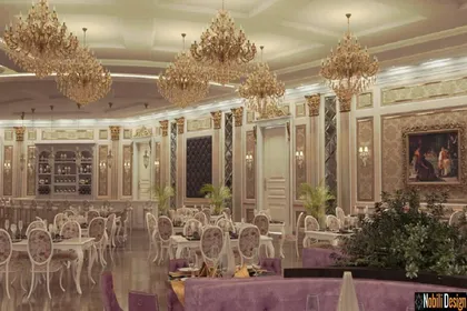Interior design for a classic restaurant in Marseille