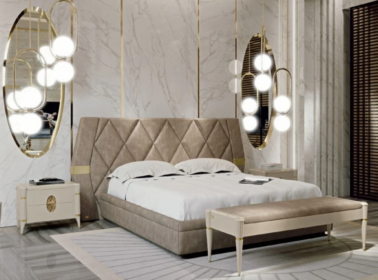 Ellipse Upholstered Bed, image 6 of 8, Francesco Pasi Italian bedroom set