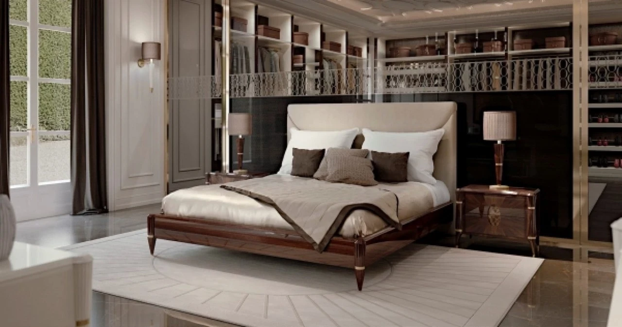 Ellipse Upholstered Bed, image 5 of 8, Italian beds and bedroom furniture, Francesco Pasi