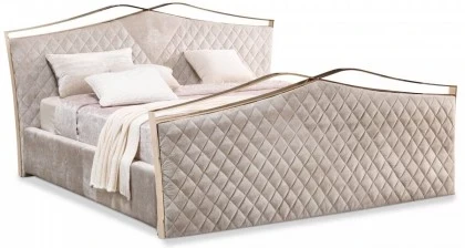 Upholstered bed Valentino. Dim 197 x 224 x 117-31h. Price 9.100 euros