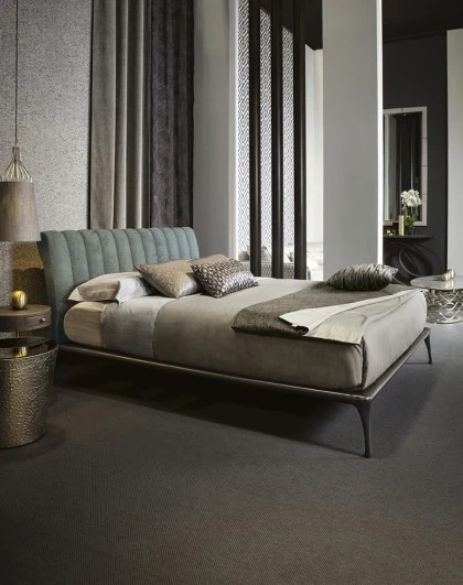Upholstered bed modern bedroom Iseo. Dim 176 x 230 x 102 cm 28 h. Price 4.700 euros