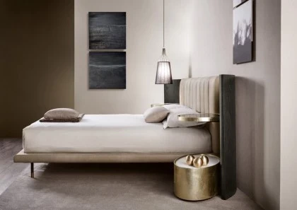 Upholstered bed modern bedroom Mirage. Dim 336 x 222 x 113 cm x 27 h . Price  8.300 euros