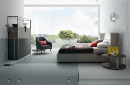 Modern upholstered bed Aspen collection 02