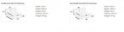 Size Modern upholstered bed Aspen collection (2)