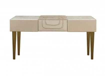 Exclusive Suede and Marble Top Dressing Table - Tuscany-€6.024