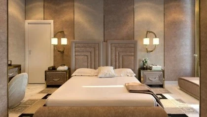 Upholstered Bed - Collier-Height 145 cm x width 218 cm x depth 240 cm-€8.480