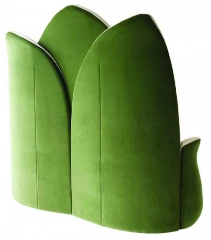 Designer Velvet Flower High Bench - Lotus-€7.834-Height 170 cm x width 162 cm x depth 64 cm, seat height 45 cm.