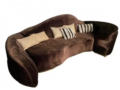 High End Sleepy Cat Design Soft Velvet Sofa - Gattopardo-€10.840