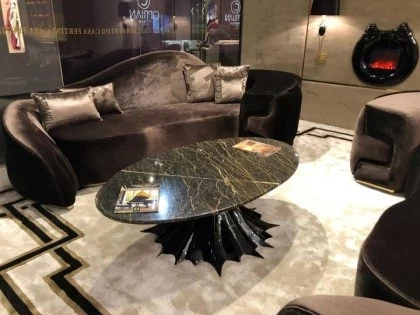 High End Sleepy Cat Design Soft Velvet Sofa - Gattopardo