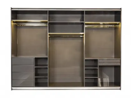Modern bedroom wardrobe Botega Silver (2)