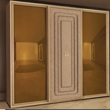 Italian Designer Upholstered Wardrobe With Sliding Doors - Collier