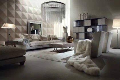 Refined Osaka chair from the Alchemy collection featuring elegant upholstery and modern Italian design.