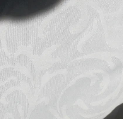 Damask textile for restaurant table linen Ipanema alb 1
