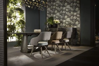 Rodin Tavolo, Adria sedia Manta Ray lampadario - table, chair chandelier