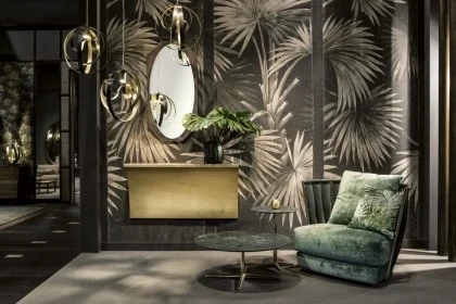 Twist poltrona, City tavolini, Tropea Console Rodin lampadario - armchair, coffe table, console chandelier