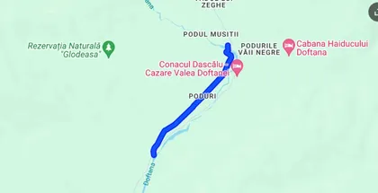Harta calea brasovului traisteni valea doftanei