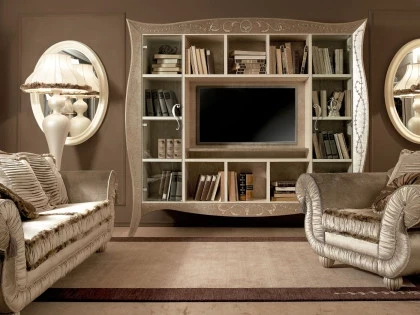 Sophisticated Italian media unit from Giorgio Collection designed to create a complete and balanced interior.