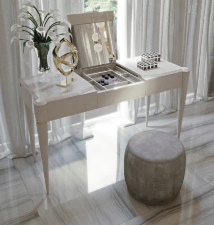 Luxury Cappelletti dressing table featuring sleek drawers and premium finishes for a sophisticated bedroom design