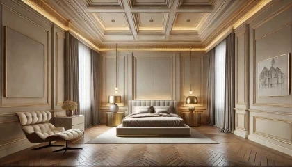 Luxury Meteora bedroom set in elegant white featuring an ornate bed and refined Italian craftsmanship
