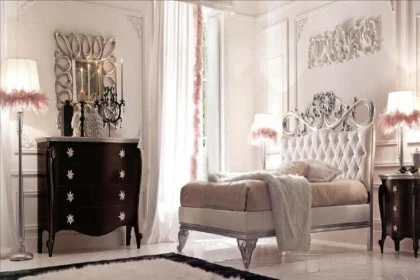 Classic luxury bedroom furniture Charlotte Silver