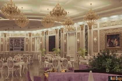 Interior design for a classic luxury restaurant