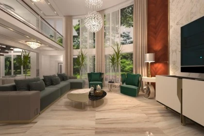 Interior design concept for modern luxury home