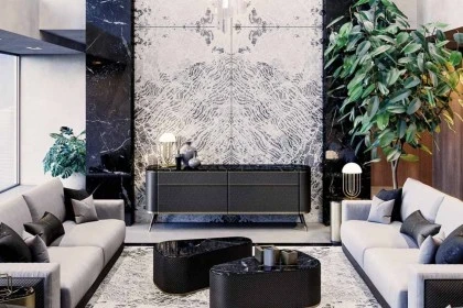 Italian modern living room Couture collection