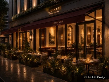 Restaurant Bar Cafe and Terrace Design Concept