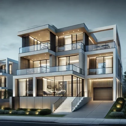 Modern Home Exterior Design with Entrance Planning